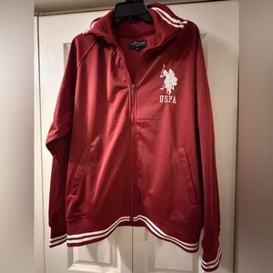 U.S. Polo Assn. Red Jacket with White Accents